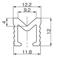 アトムリビンテック CVレール 12×12 3，000 アルミ アンバー 219180 1セット(40本)（直送品）