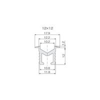 アトムリビンテック AVEDレール 12X12 3，640 アルミブロンズ 077721 1セット(30本)（直送品）