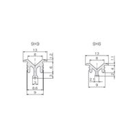 アトムリビンテック AVYDレール 9X6 2，730 アンバー 115848 1セット(40本)（直送品）