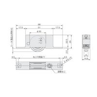 アトムリビンテック DS調整戸車ーO 30V 230464 1セット(12ヶ)（直送品）