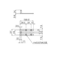 アトムリビンテック FGー770(下溝補強金具2) クロメート 264296 1セット(6ヶ)（直送品）