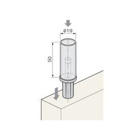 アトムリビンテック HD-63 ピボット 打込パイプ 19X50ミリ 工具 三価クロメート 079163 1セット（15ヶ）（直送品）