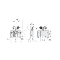 アトムリビンテック HRー200ーSL 吊車 薄扉用16mmより DG 071855 1セット(2ヶ)（直送品）