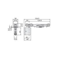 アトムリビンテック HRー292ーKーBR2(W) ブレーキレバー調整 上下前後 白 ・グレー 080148 1ヶ（直送品）