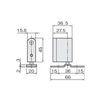 アトムリビンテック HRー450N 吊元固定金具 茶 147129 1セット(2ヶ)（直送品）