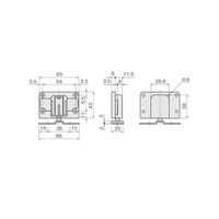 アトムリビンテック HR-450-SL 下部固定 薄扉用16mmより DG 071847 1セット（4ヶ）（直送品）