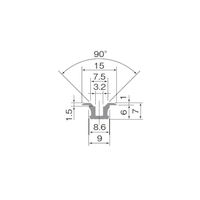 アトムリビンテック NYレール 9X6 ツバ付 3，640m/m シルバー 146252 1セット(30本)（直送品）