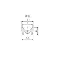 アトムリビンテック ツバ無しVレール 9×6 2，730 アンバー 115851 1セット(40本)（直送品）
