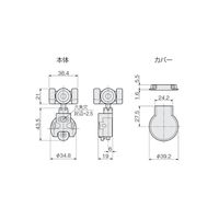 アトムリビンテック SWー901 裏面付吊り車 ブラウン 265287 1ヶ（直送品）