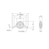 アトムリビンテック 戸車SHKー33V (ビス無し) 223421 1セット(20ヶ)（直送品）