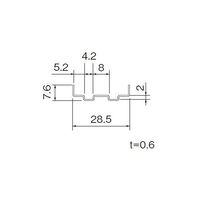 スリーナイン島野 ステン 2号 直立下レール HL 3000 3724 1本（直送品）