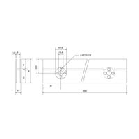 スリーナイン島野 アルミ 40ミリHハカマシルバー(B) 丸穴明 5x2000 82260 1本（直送品）