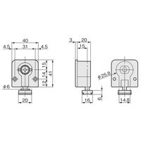 アトムリビンテック AFD-4000 黒 245912 1セット（4ヶ）（直送品）