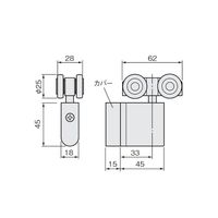 アトムリビンテック SDー7000(W) 上部 ランナー ストッパー付 白・カバー付 080112 1ヶ（直送品）