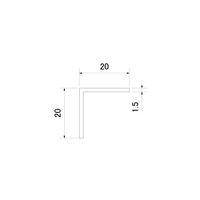 スリーナイン島野 ビニール アングル 茶 20x20x1820 4754 1セット(4本)（直送品）