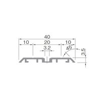 アトムリビンテック DWー131 下部直付 レール 1，800 アルミ/シルバー 096207 1セット(40本)（直送品）
