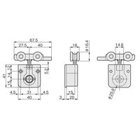 アトムリビンテック AFDー2800ーK 黒 245910 1セット(2ヶ)（直送品）