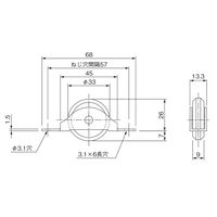 アトムリビンテック 戸車VSー33 (ビス無し) 223420 1セット(20ヶ)（直送品）