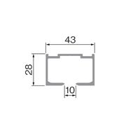 アトムリビンテック SWー900 2000mm シルバー 252324 1本（直送品）