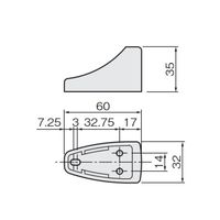 アトムリビンテック FKー320 下部戸当り 床付用 黒 ZDC 006582 1セット(3ヶ)（直送品）
