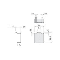 アトムリビンテック AFDー1500用エンドカバーBN ビス無し用 アンバー 248019 1セット(4ヶ)（直送品）