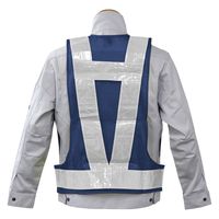 大中産業 反射ベストLL ネイビーxシルバー BWー70ーLL 1枚（直送品）