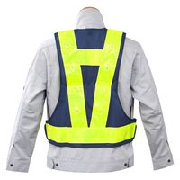 大中産業 LED反射ベスト ネイビーxイエロー LEーBYー60 1枚（直送品）