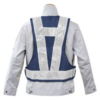 大中産業 LED反射ベスト ネイビーxシルバー LEーBWー60 1枚（直送品）