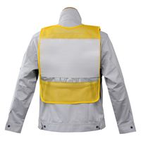 大中産業 黄メッシュベスト A4ホルダー付き YBWPー24 1枚（直送品）