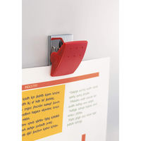 ライオン事務器 カバー付 マグネットクリップ レッド MC-1 28405 1セット(5個)