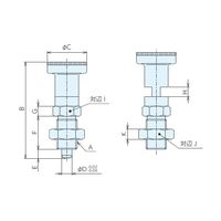ナベヤ インデックスプランジャ PINー6S 1セット(2本)（直送品）