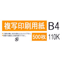 リコー　複写印刷用紙（コピー用紙厚口）　B4　110K　901569　1冊（500枚入）（わけあり品）