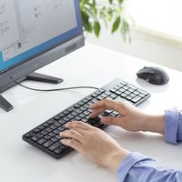 サンワサプライ 静音キーボード(有線・テンキーあり) SKB-SL37BK 1個（直送品）