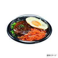 福助工業 どんぶり容器 盛飯190H 本体 黒 600枚(50×12) 0747084 1ケース(600枚入(50枚×12袋))（直送品）