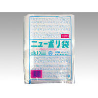 ポリ袋 ニューポリ袋 003 No.10 ひも付 100枚 6000枚(100×60) 386639（直送品）