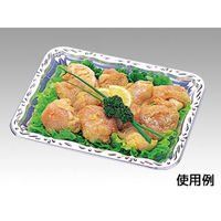オードブル容器 サークルトレー FP-303 シルバー 600枚(25×24) 543111 1ケース(600枚入(25枚×24袋))（直送品）