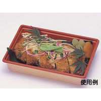 福助工業 寿司容器 富久折 D-10 木目 1000枚(50×20) 593915 1ケース(1000枚入(50枚×20袋))（直送品）