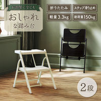 Netforce 折りたたみ 踏み台2段 ブラック NF-FD-2-AW 1台（直送品）