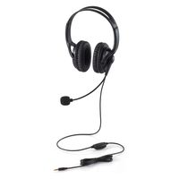 ヘッドセット 3.5mm4極ミニプラグ マイク搭載 両耳オーバーヘッド 大型 ヘッドホン HS-HP02STBK エレコム（直送品）