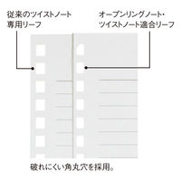 リヒトラブ オープンリングノート・ツイストノート<適合リーフ> セミB5 29穴 1組=30枚 N1600N 1組