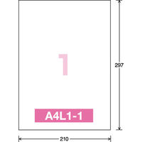 コクヨ インクジェットプリンタ用紙ラベル A4 ノーカット KJ-2510 1セット(50シート)