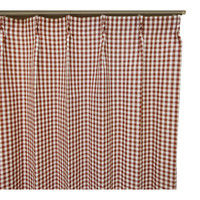 コルネ 既製カーテン ギンガム 幅1000×長さ1780mm ダークレッド G1022 1枚（直送品）