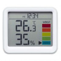 時計付き置き型デジタル温湿度計 ライトグレー DO03LGY ヤザワコーポレーション（直送品）