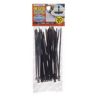 ヤザワコーポレーション 束ねるバンド 100mm 黒 30本入 FTC100K30 1パック