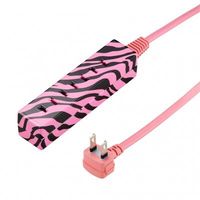 差し込みフリータップ 3.5個口 1m ピンクゼブラ H63501PZ ヤザワコーポレーション（直送品）