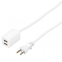 延長コード USB付 電源タップ  USB-A×2ポート   0.5m ホワイト H720052UWH YAZAWA 1個