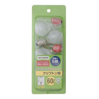 ヤザワコーポレーション 省エネクリプトンランプ P35 E17 60W形 フロスト P351754F5P 1パック