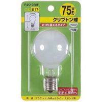 ヤザワコーポレーション 省エネクリプトンランプ P45 E17 75W形 フロスト P451768F 1個