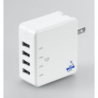 ヤザワコーポレーション 国内海外兼用USBアダプター 4ポート VF54A4U 1個