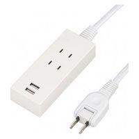 ヤザワコーポレーション 2AC2USB2.1A1.5mホワイト Y024015WH2U 1個